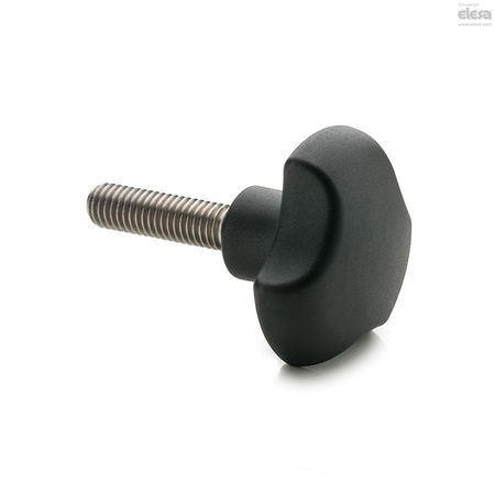 ELESA AISI 304 stainless steel threaded stud, VTT.50-SST-p-M10x40-LP VTT-SST-p-LP